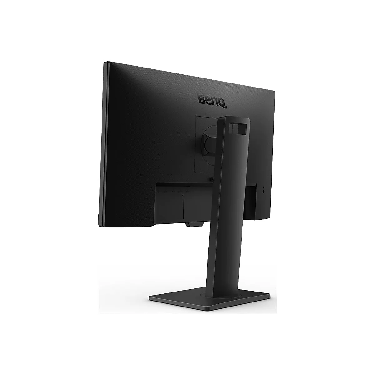 Moniteur noir de dos avec pied, logo BenQ visible.