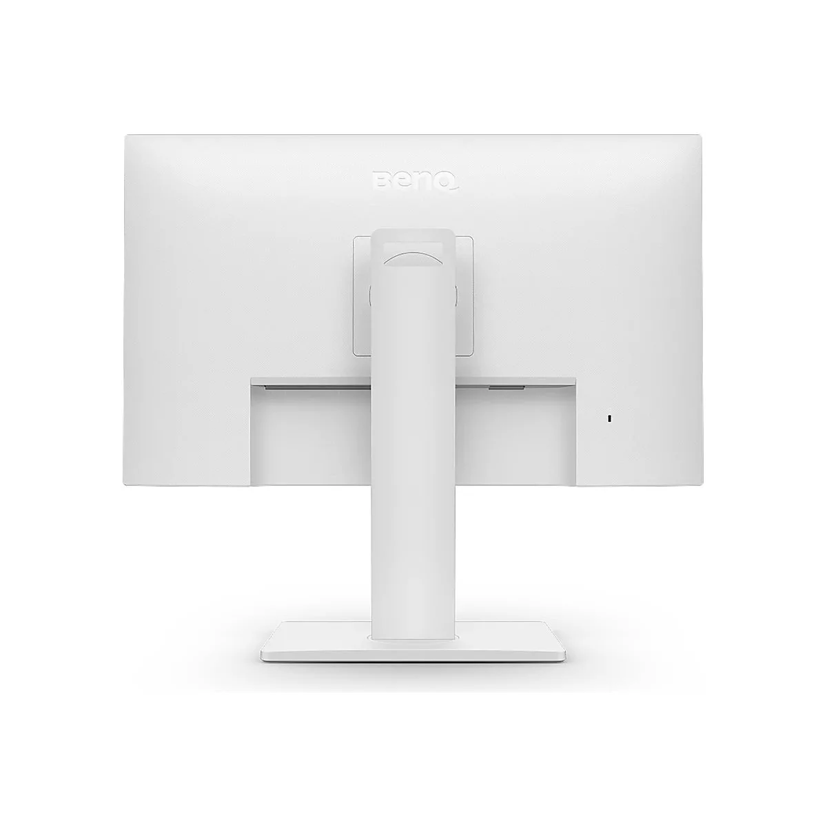 Arrière d'un moniteur BenQ blanc avec support.