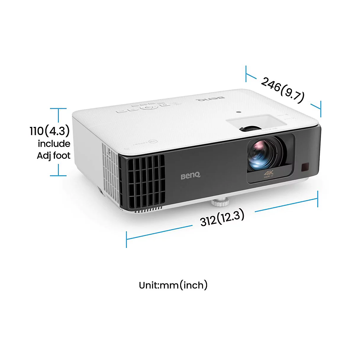 BenQ TK700ST - DLP-Projektor - 3D - 3000 ANSI-Lumen - 3840 x 2160 - 16:9