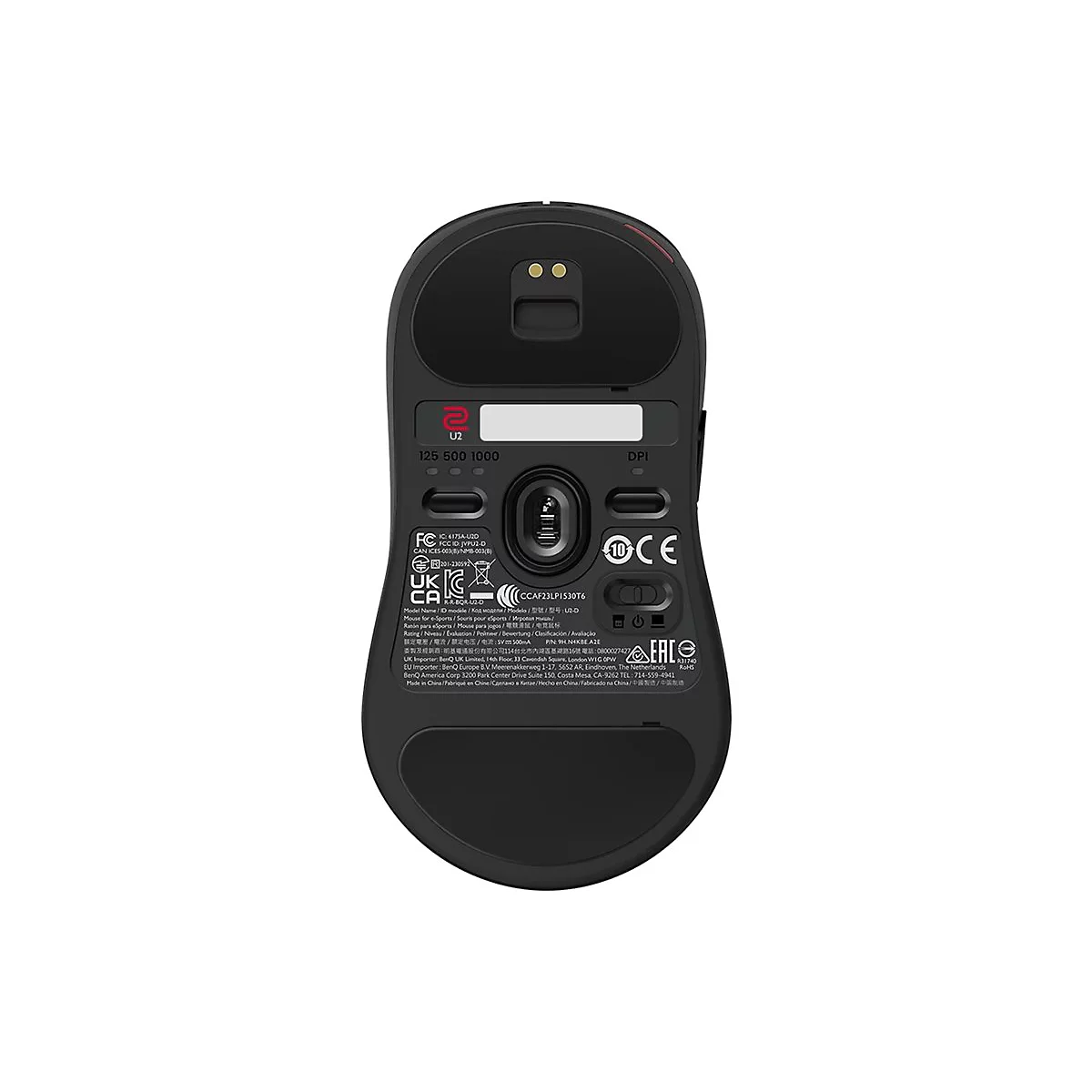 BenQ ZOWIE U2 - Maus - für eSports - 5 Tasten - kabellos, kabelgebunden - USB-A, 2.4 GHz