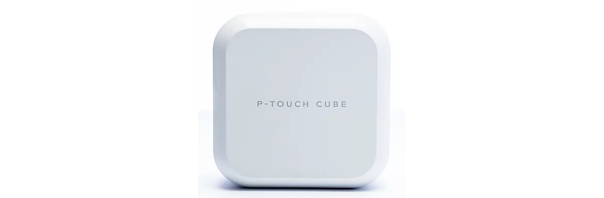 Beschriftungsgerät Brother P-touch Cube Plus, USB/Bluetooth, iOS/Android, 20 mm/Sek., für 3,5-24 mm Etiketten, inkl. 24 mm TZe-Band, B 67 x T 128 x H 128 mm, weiß