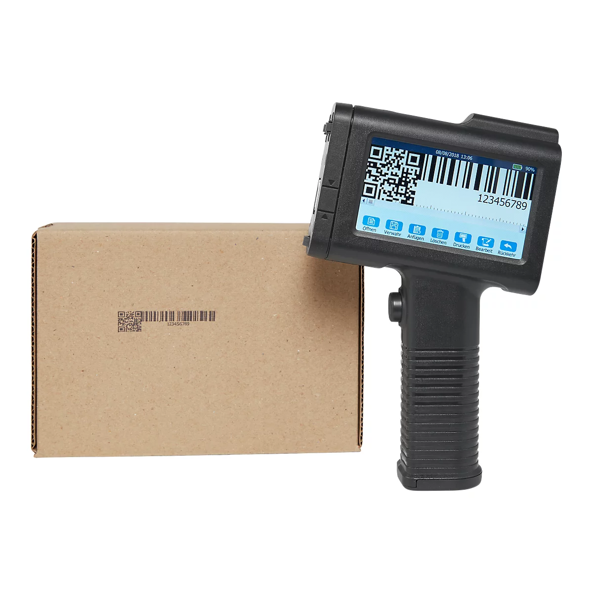 Beschriftungsgerät G & G MP001 3PLUS, 600 x 600 dpi, 60 m/min, bis 10 h Akkulaufzeit, 4,3' Touchscreen, Ladegerät