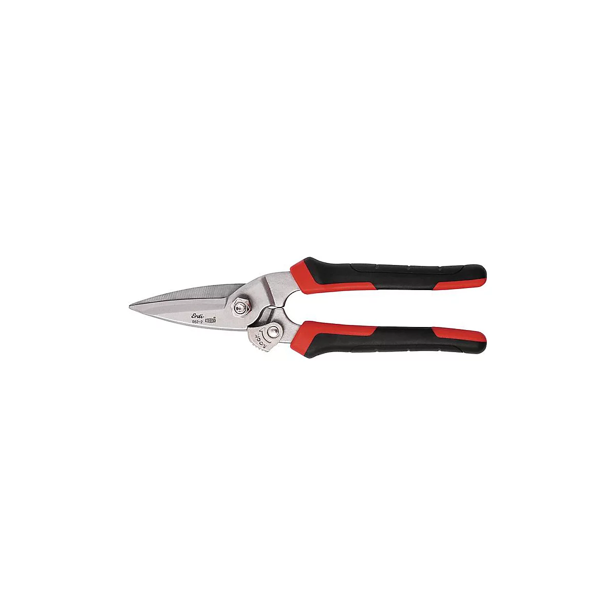 BESSEY Combischere D52-2, Gesamtlänge 203 mm, Schneiden 53 mm, 2K-Griff, verzahnte Klinge, verchromt