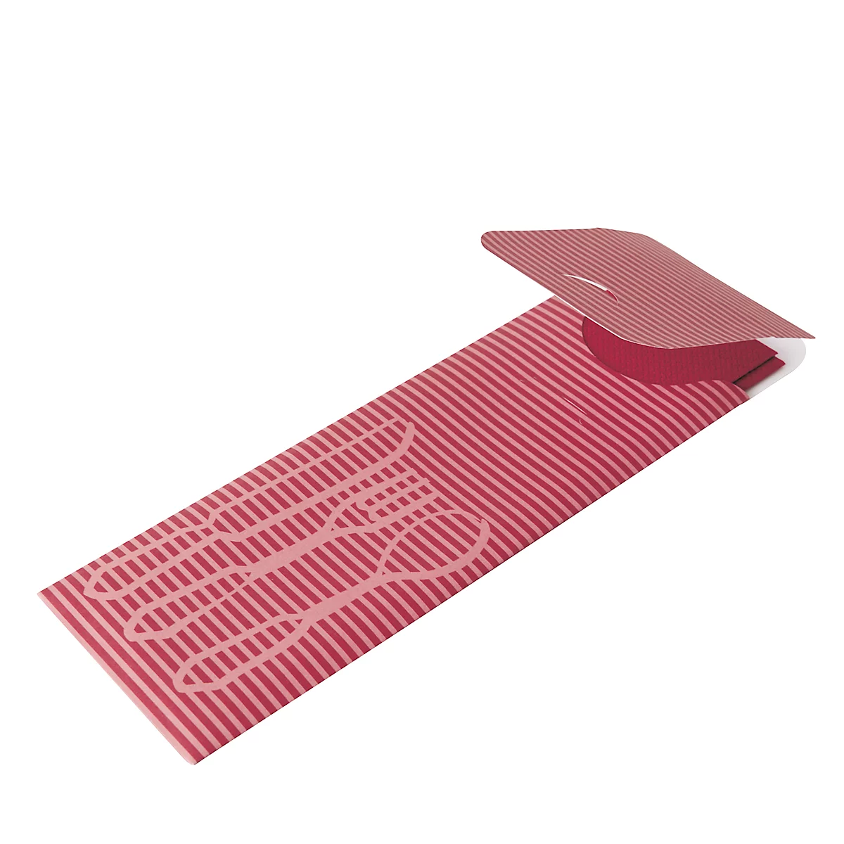 Bestecktaschen Papstar, inkl. farbiger Bistro-Serviette, 5 x 100 Stk., B 73 x H 235 mm, Papier, bordeaux