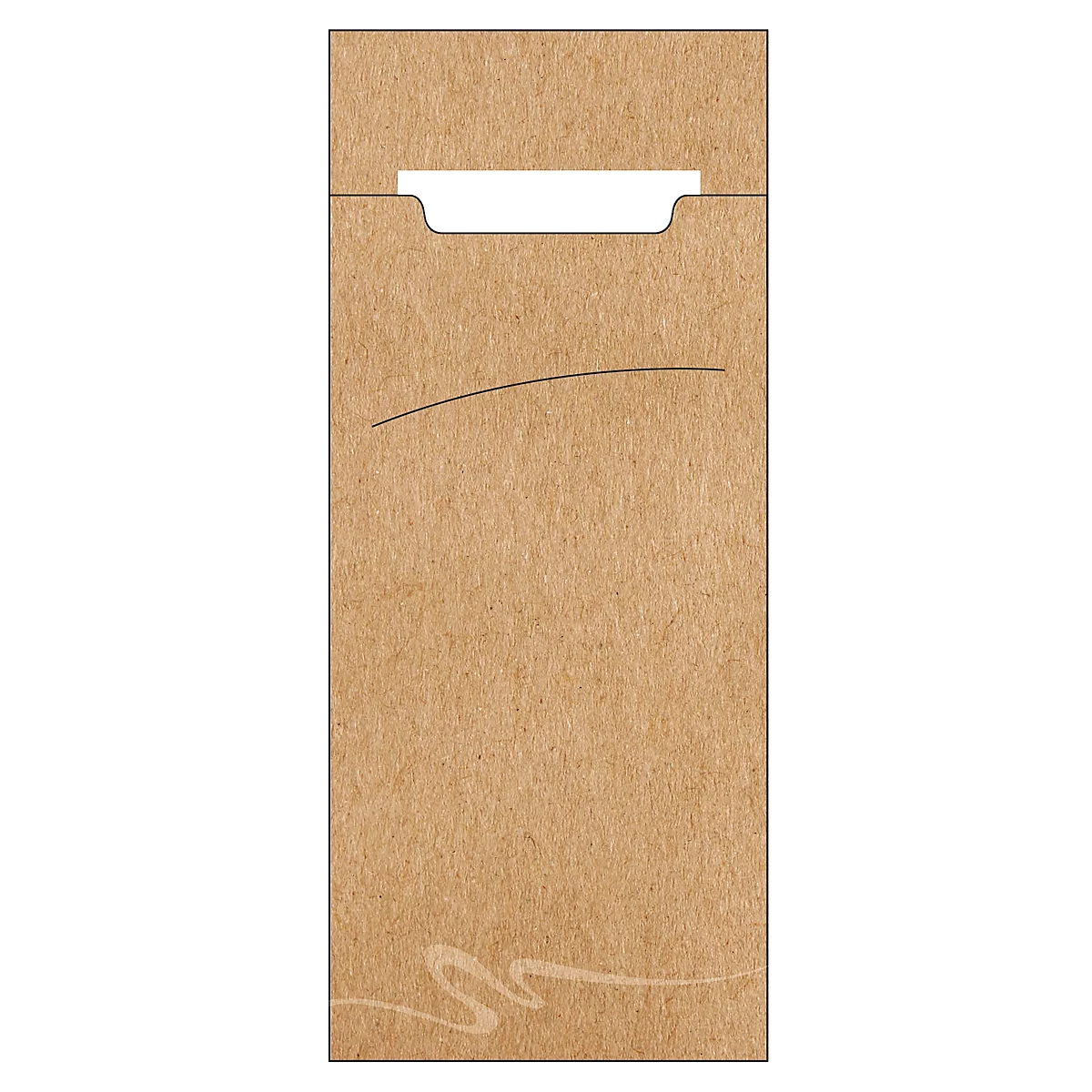 Bestecktaschen Papstar, inkl. weißer Serviette, 520 Stk., B 85 x H 200 mm, Papier, natur