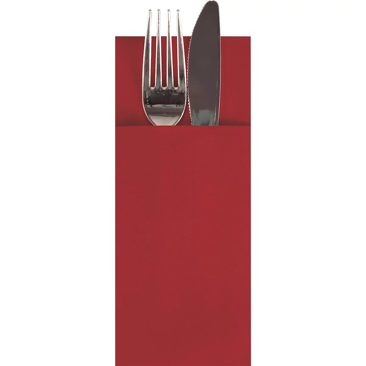 Bestekzakken Papstar 'Airlaid', 5 x 100 st., B 85 x H 200 mm, 1/8 vouw, Airlaid, bordeaux
