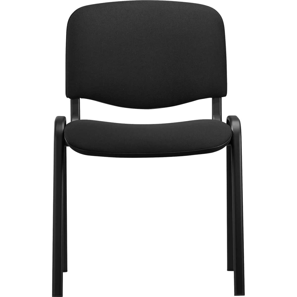 Besucherstuhl ISO Basic – stapelbar - Gestell schwarz - schwarz