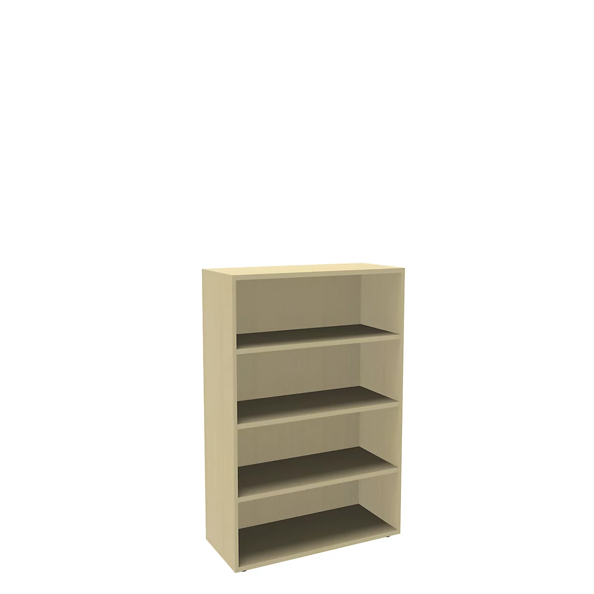Bibliothèque étagère, panneaux de particules, 4 HC, l. 1000 x P 450 x H 1580 mm, décor érable
