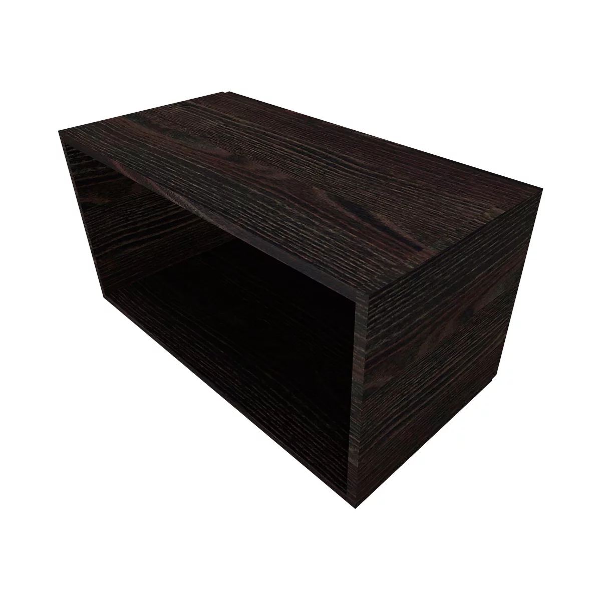Bibliothèque étagère QUANDOS BOX, 1 HC, l. 1000 x P 420 x H 374 mm, chêne fossile