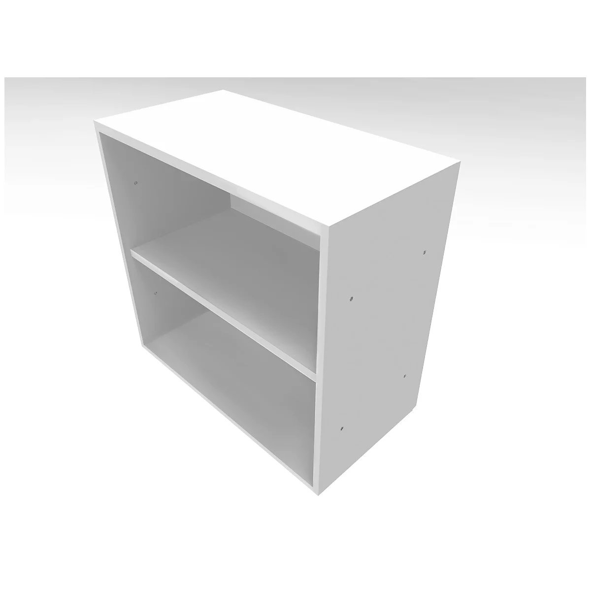 Bibliothèque étagère QUANDOS BOX, 2 HC, l. 1000 x P 420 x H 748 mm, blanc