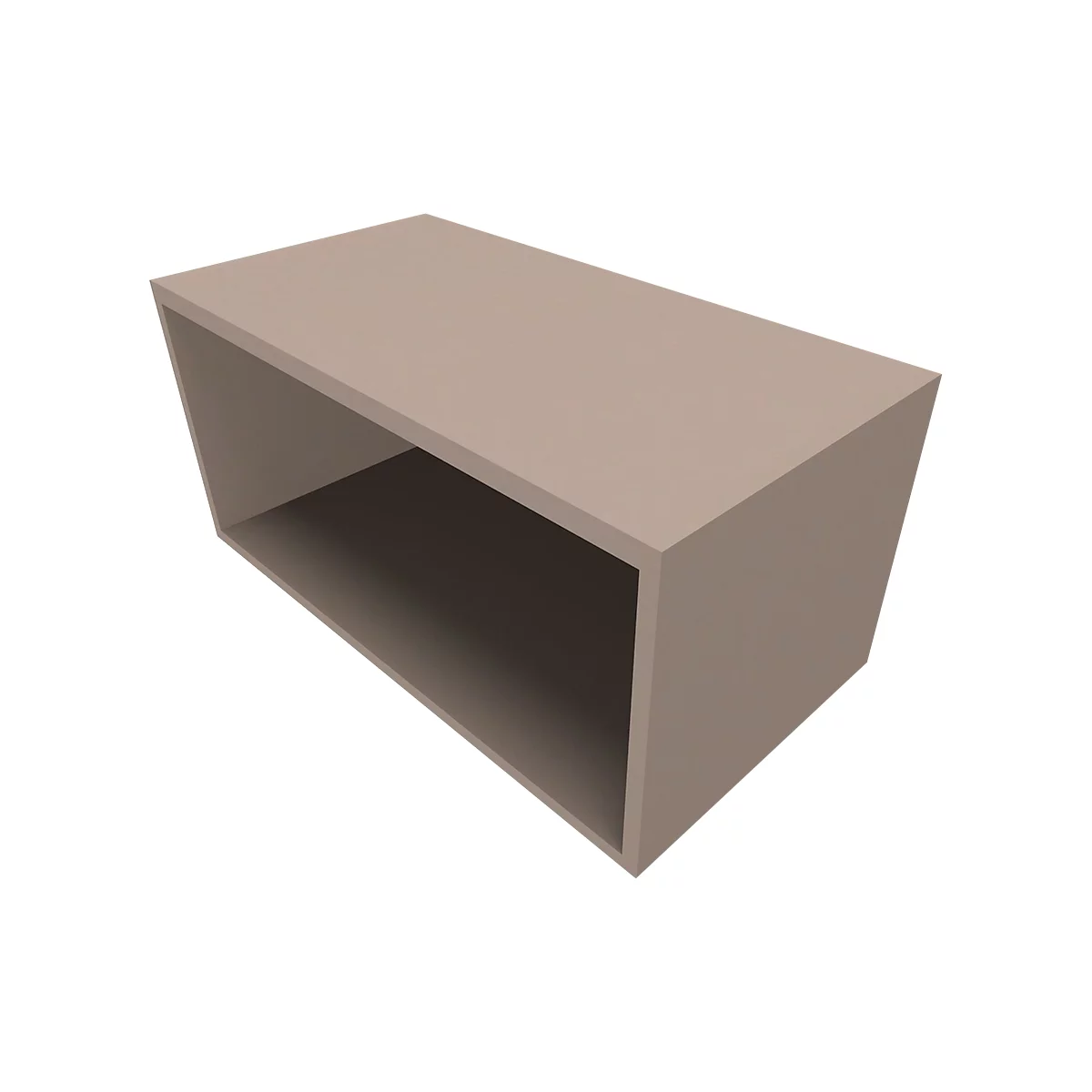 Bibliothèque étagère SOLUS PLAY, 1 HC, l. 800 x P 420 x H 374 mm, gris pierre