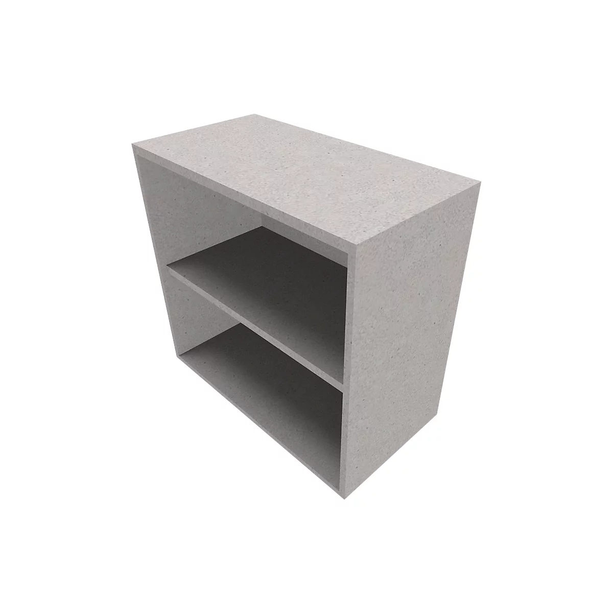 Bibliothèque étagère SOLUS PLAY, 2 HC, l. 800 x P 420 x H 748 mm, gris céramique