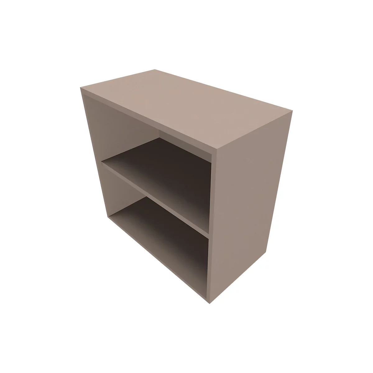Bibliothèque étagère SOLUS PLAY, 2 HC, l. 800 x P 420 x H 748 mm, gris pierre