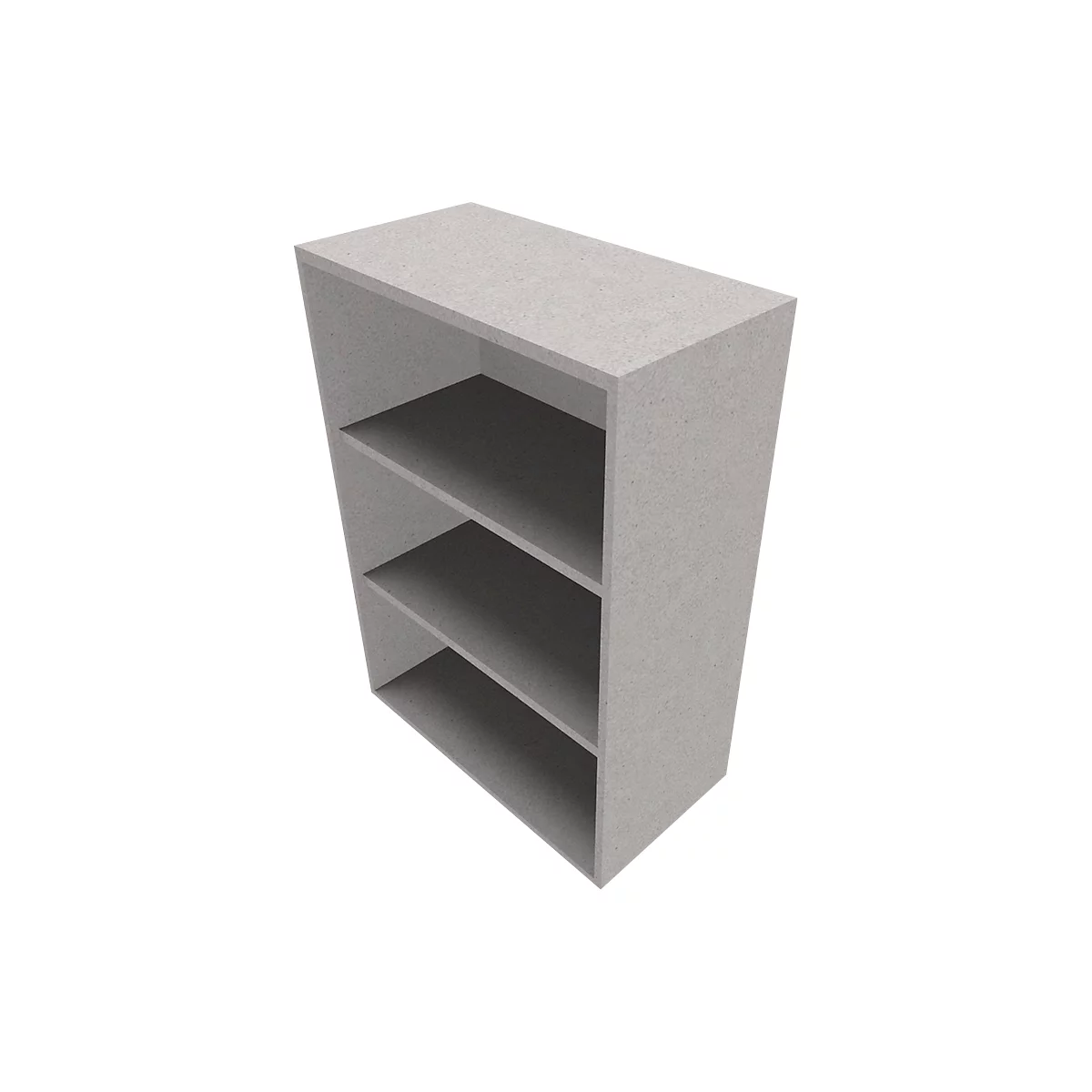 Bibliothèque étagère SOLUS PLAY, 3 HC, l. 800 x P 420 x H 1122 mm, gris céramique