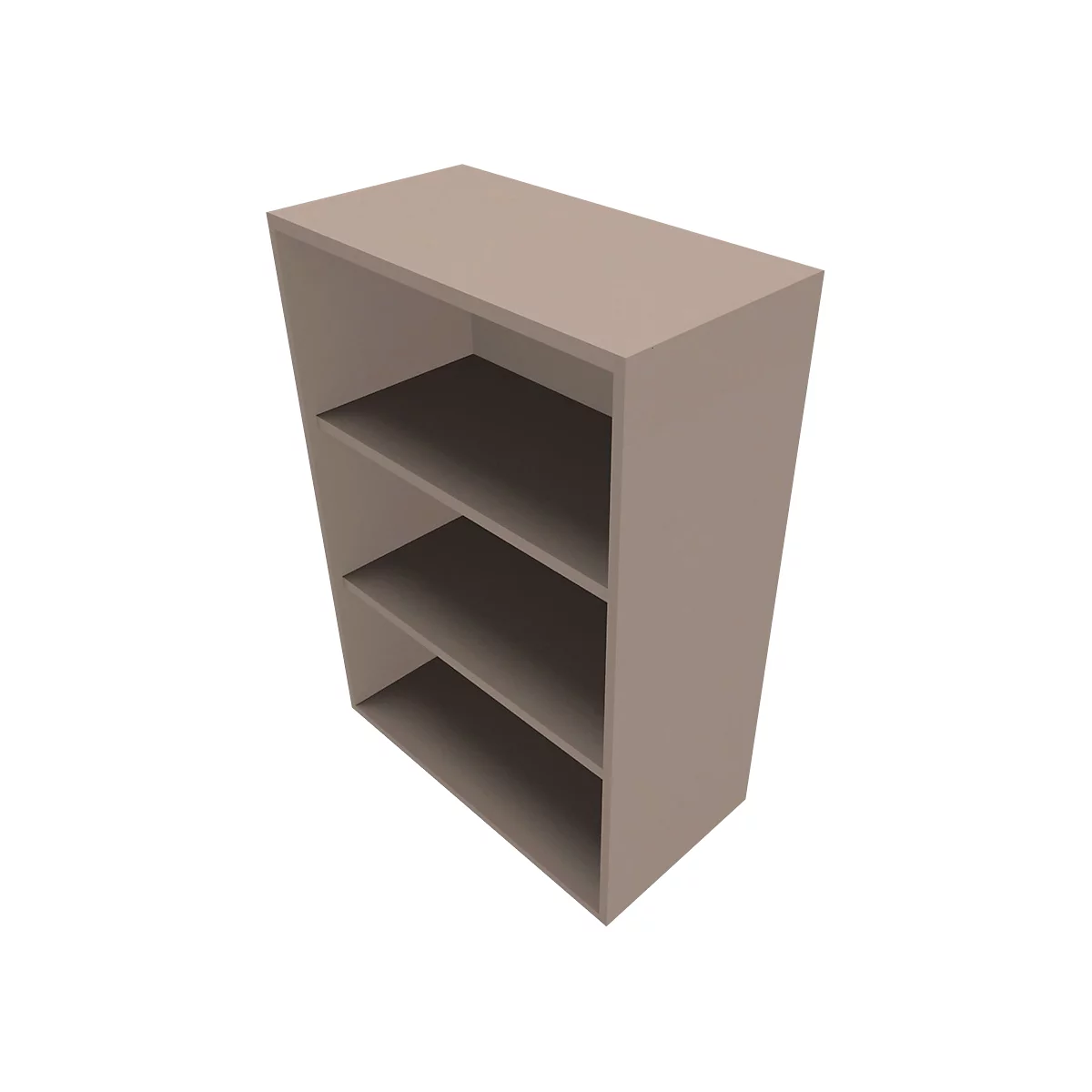 Bibliothèque étagère SOLUS PLAY, 3 HC, l. 800 x P 420 x H 1122 mm, gris pierre