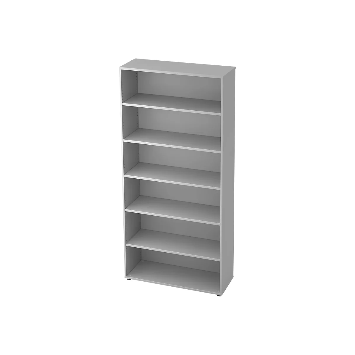 Bibliothèque étagère TOPAS LINE, 6 HC, 5 étagères, l. 1000 x P 400 x H 2156 mm, gris clair
