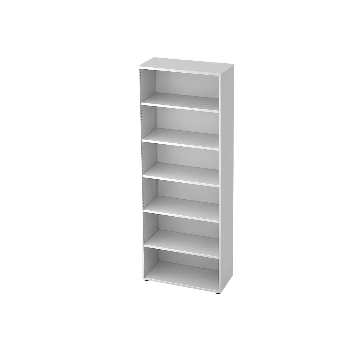 Bibliothèque étagère TOPAS LINE, 6 HC, 5 étagères, l. 800 x P 400 x H 2156 mm, blanc