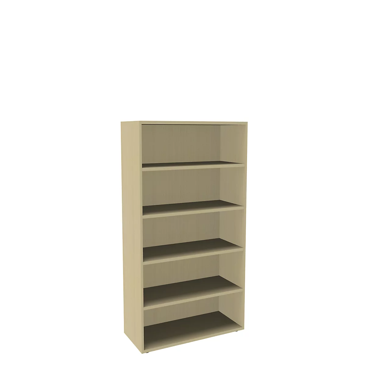 Bibliothèque étagères, 5 HC, panneau de particules fines, l. 1000 x P 450 x H 1930 mm, décor érable