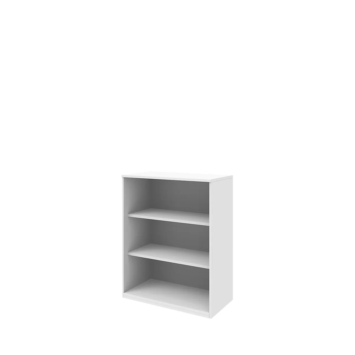 Bibliothèque étagères BARI, 3 HC, l. 819 x P 430 x H 1117 mm, blanc