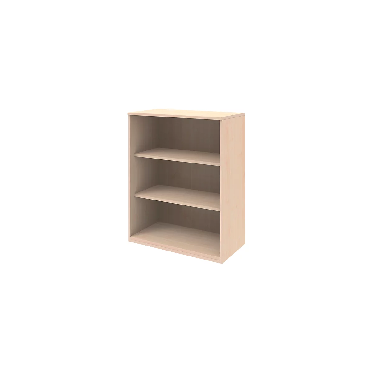 Bibliothèque étagères BARI, 3 HC, l. 819 x P 430 x H 1117 mm, décor érable