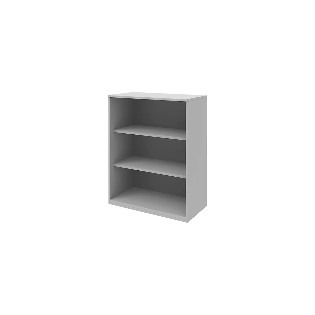 Bibliothèque étagères BARI, 3 HC, l. 819 x P 430 x H 1117 mm, gris clair