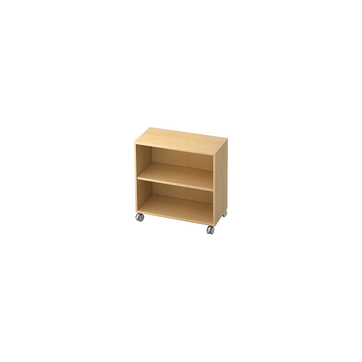 Bibliothèque étagères mobile TOPAS LINE, 2 HC, l. 800 x P 400 x H 820 mm, décor érable