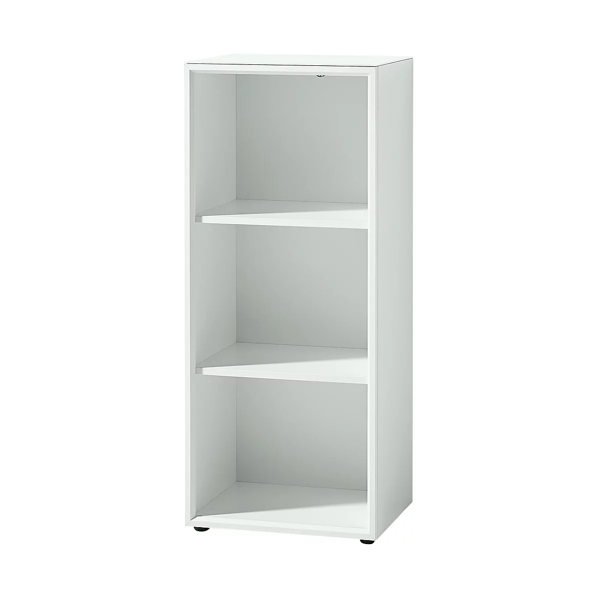 Bibliothèque étagères MONTERIA, 3 HC, panneau de particules, l. 400 x P 370 x H 1200 mm, blanc
