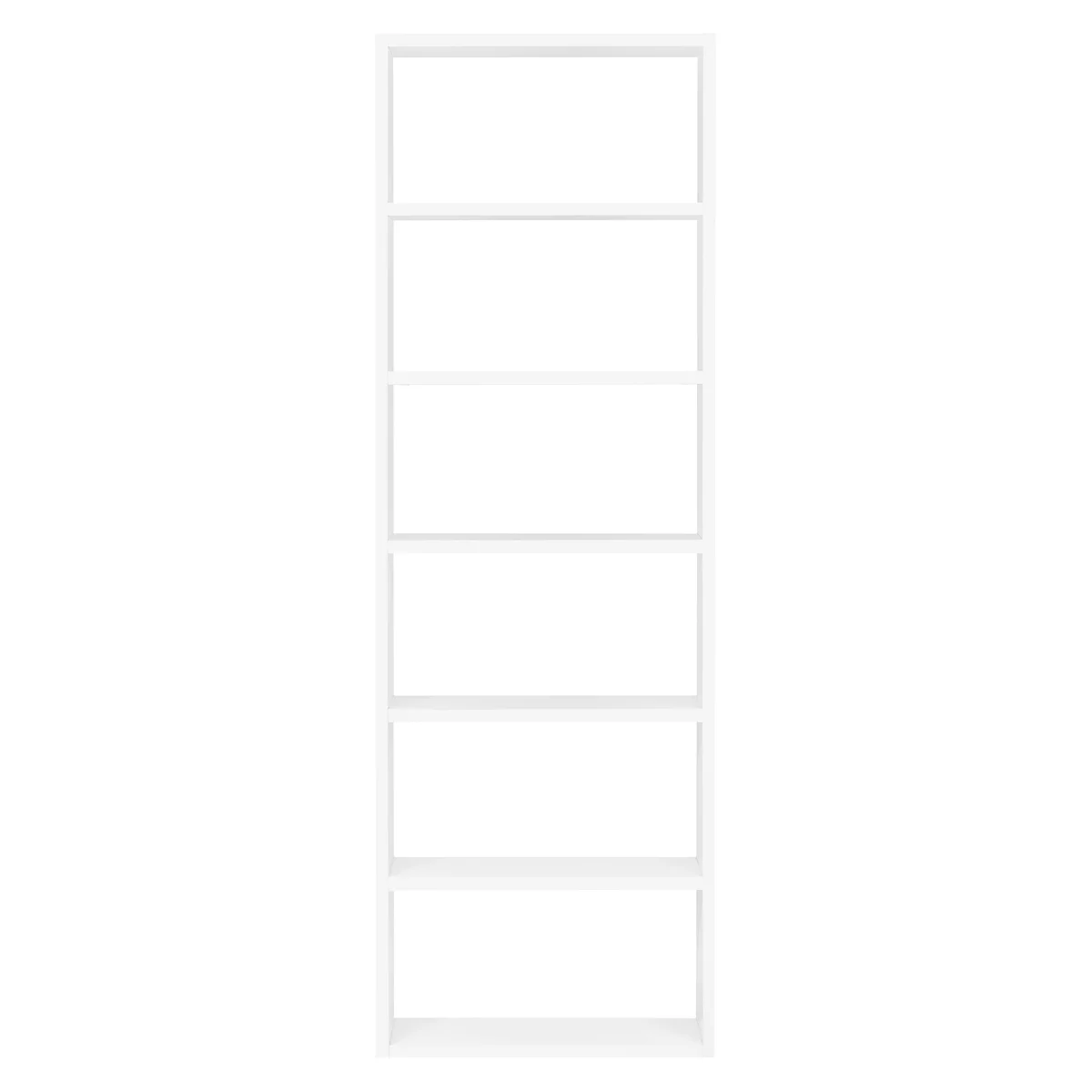 Bibliothèque étagères murale Pombal, 6 HC, l. 740 x P 340 x H 2240 mm, extensible, blanc