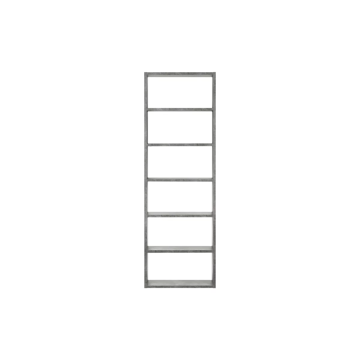Bibliothèque étagères murale Pombal, 6 HC, l. 740 x P 340 x H 2240 mm, extensible, coloris béton