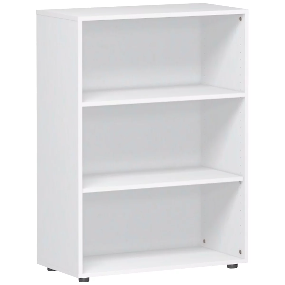 Bibliothèque étagères PALENQUE, 3 HC, l. 800 x P 400 x H 1104 mm, blanc
