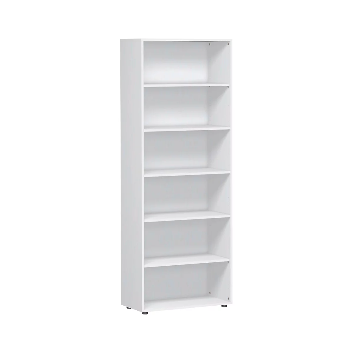 Bibliothèque étagères PALENQUE, 6 HC, l. 800 x P 400 x H 2160 mm, blanc