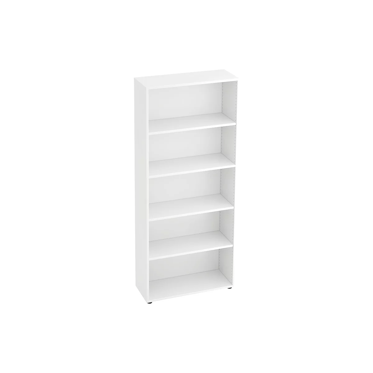 Bibliothèque étagères TARA, 5 HC, empilable, l. 800 x P 330 x H 1880 mm, blanc