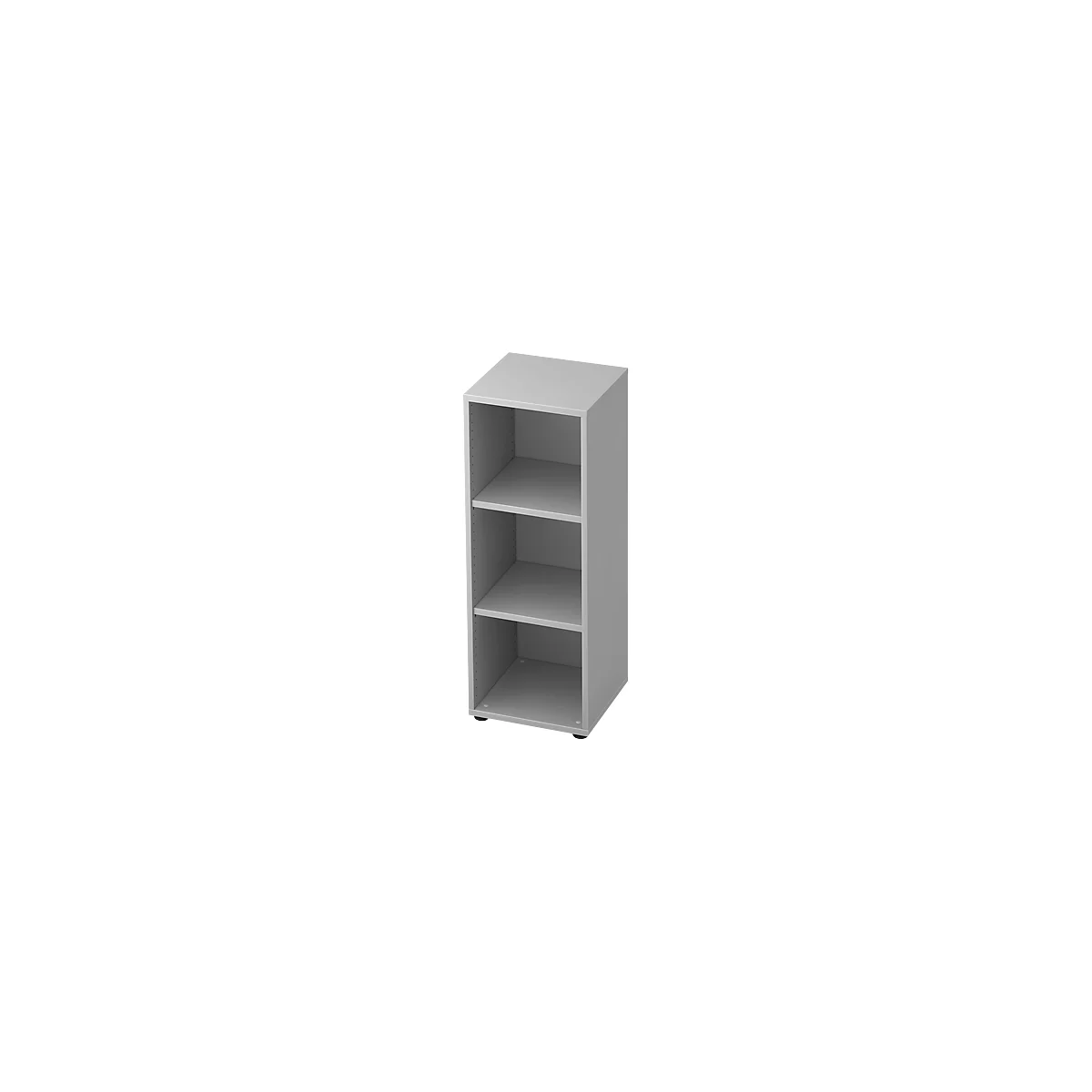 Bibliothèque étagères TOPAS LINE, 3 HC, panneau de particules, l. 400 x P 400 x H 1100 mm, gris clair