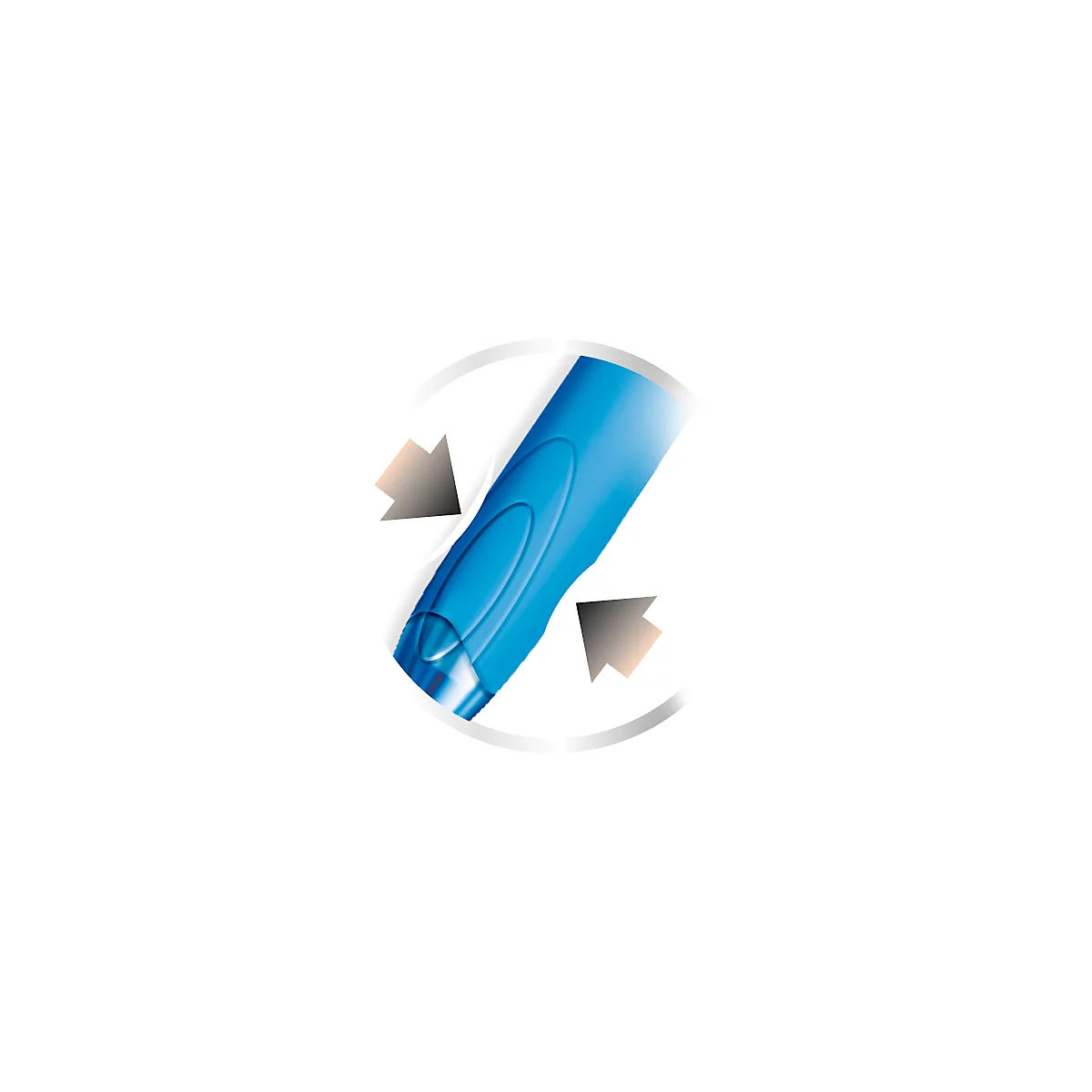 BIC 4 Colours Grip Vierfarb-Kugelschreiber mit mittlerer Spitze und weichem Griff, 1 Stück
