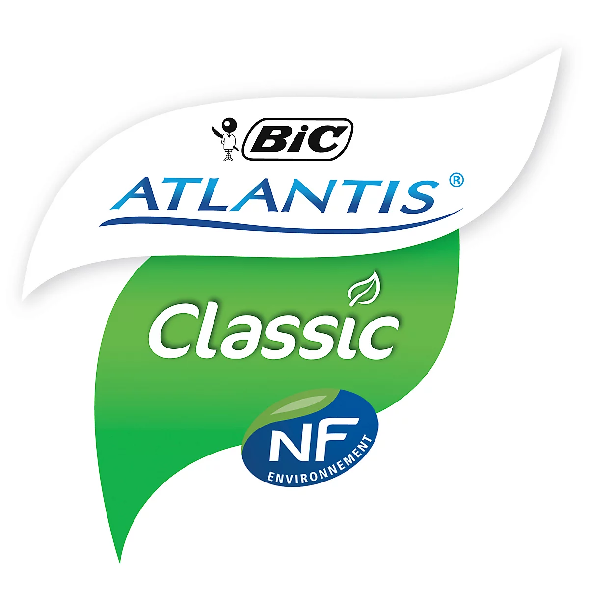 BIC Atlantis Classic Druckkugelschreiber mit mittlerer Spitze, Schwarz, 36er Vorteilspack