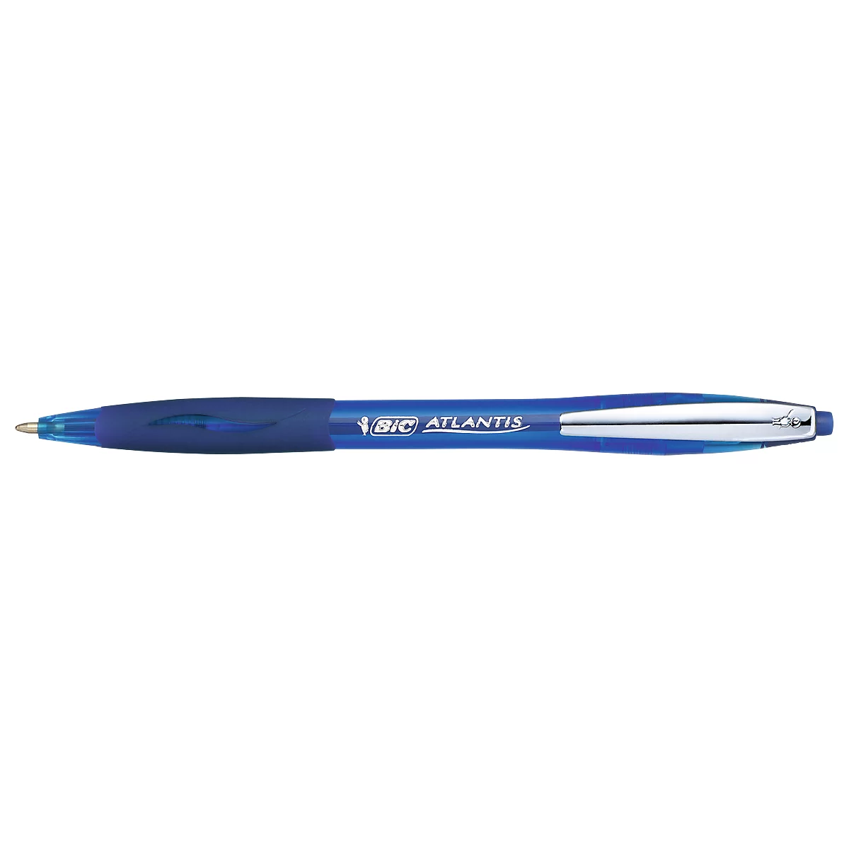 BIC® Atlantis® drukbalpen Soft, blauw, 12 stuks