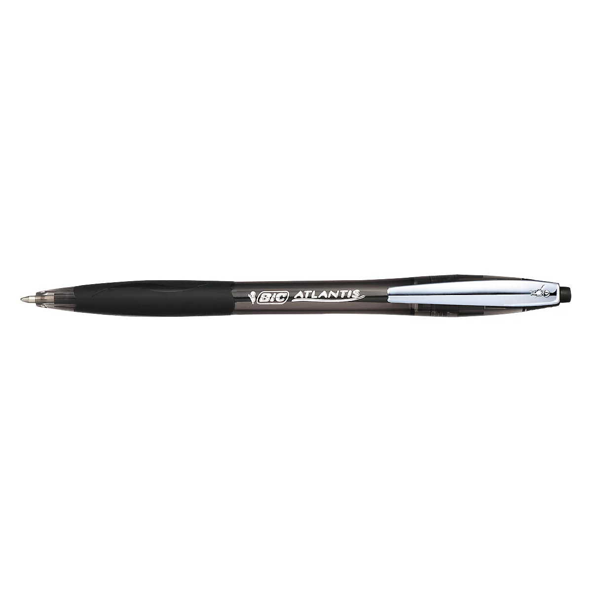 BIC® Atlantis® drukbalpen Soft, zwart, 12 stuks