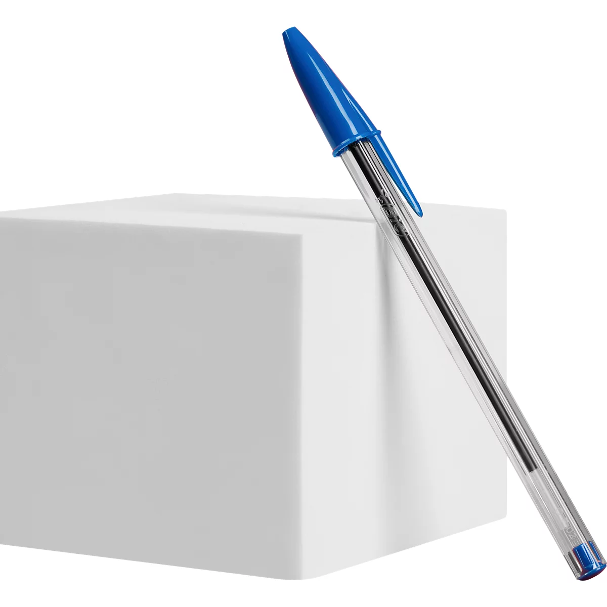 BIC Cristal Original Kugelschreiber Blau, 4er Box, 1,0 mm, mittlere Spitze