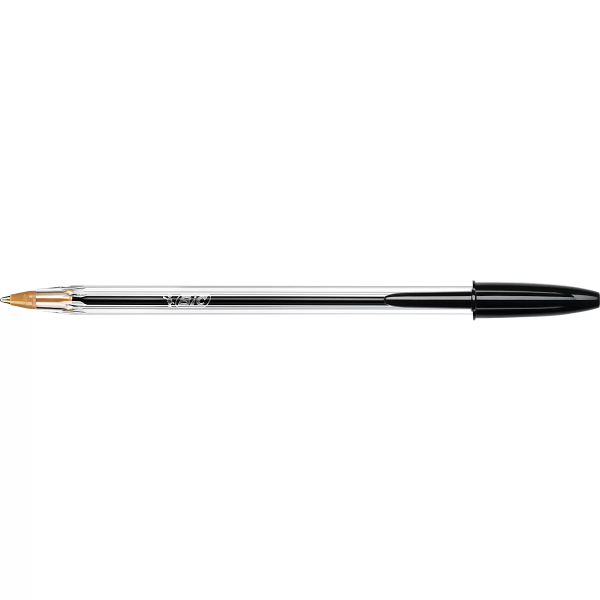 BIC Cristal Original Kugelschreiber Schwarz, 4er Box, 1,0 mm, mittlere Spitze