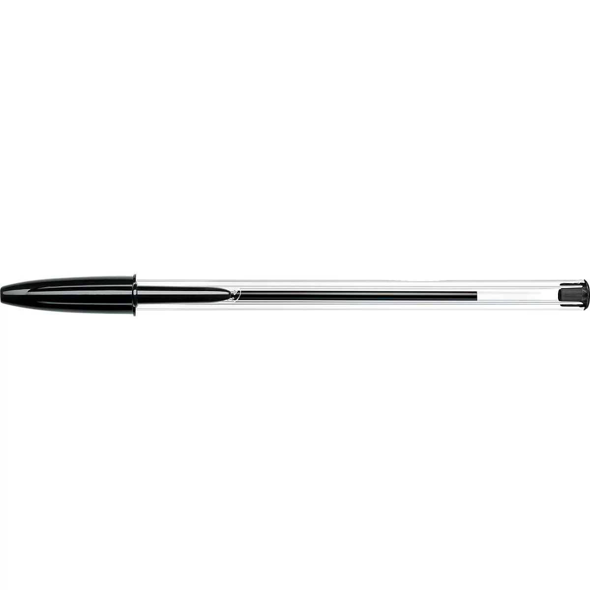 BIC Cristal Original Kugelschreiber Schwarz, 4er Box, 1,0 mm, mittlere Spitze