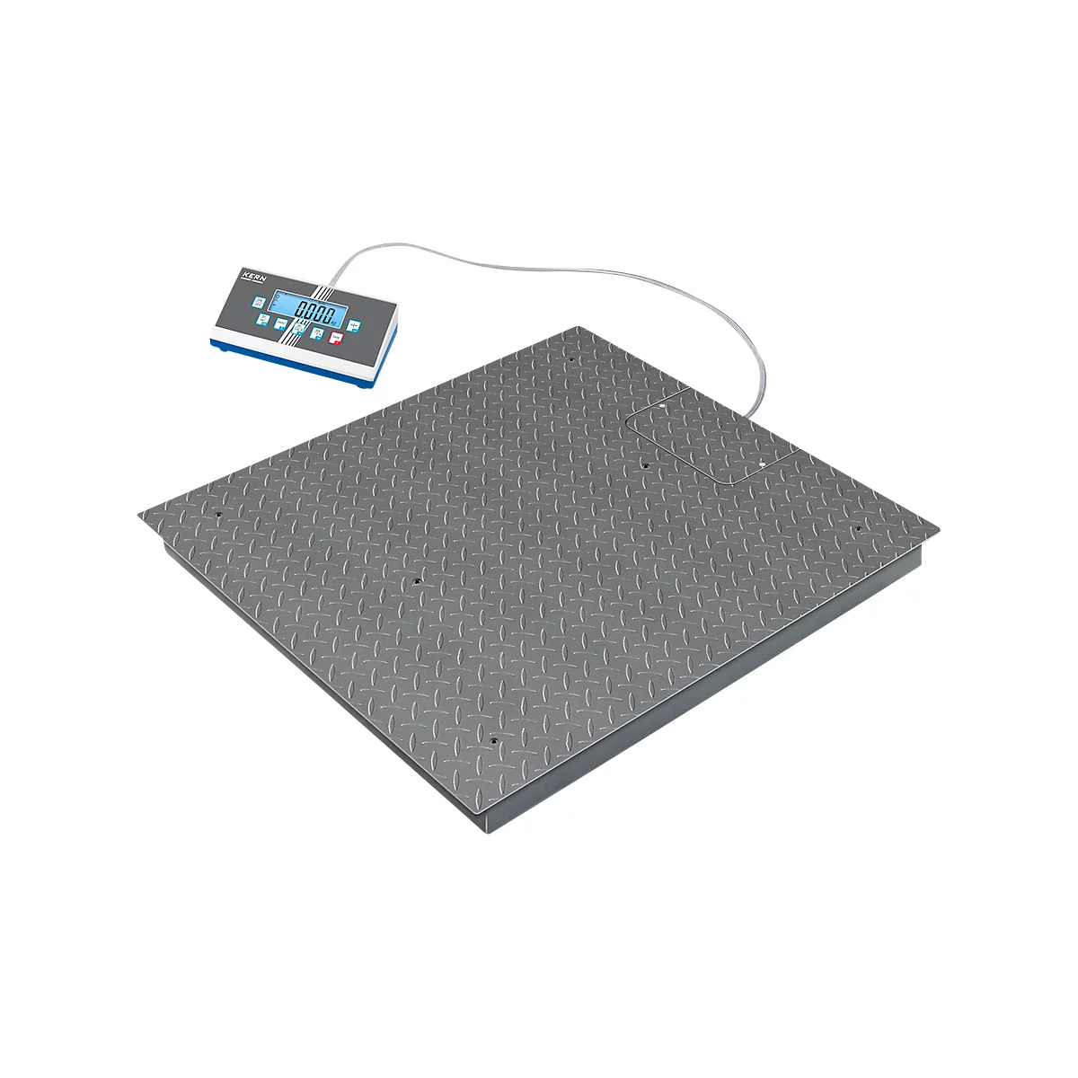 BIC vloerweegschaal, weegvermogen 600/1.500 kg, hoge resolutie, weegplaat 1.000 x 1.000 mm