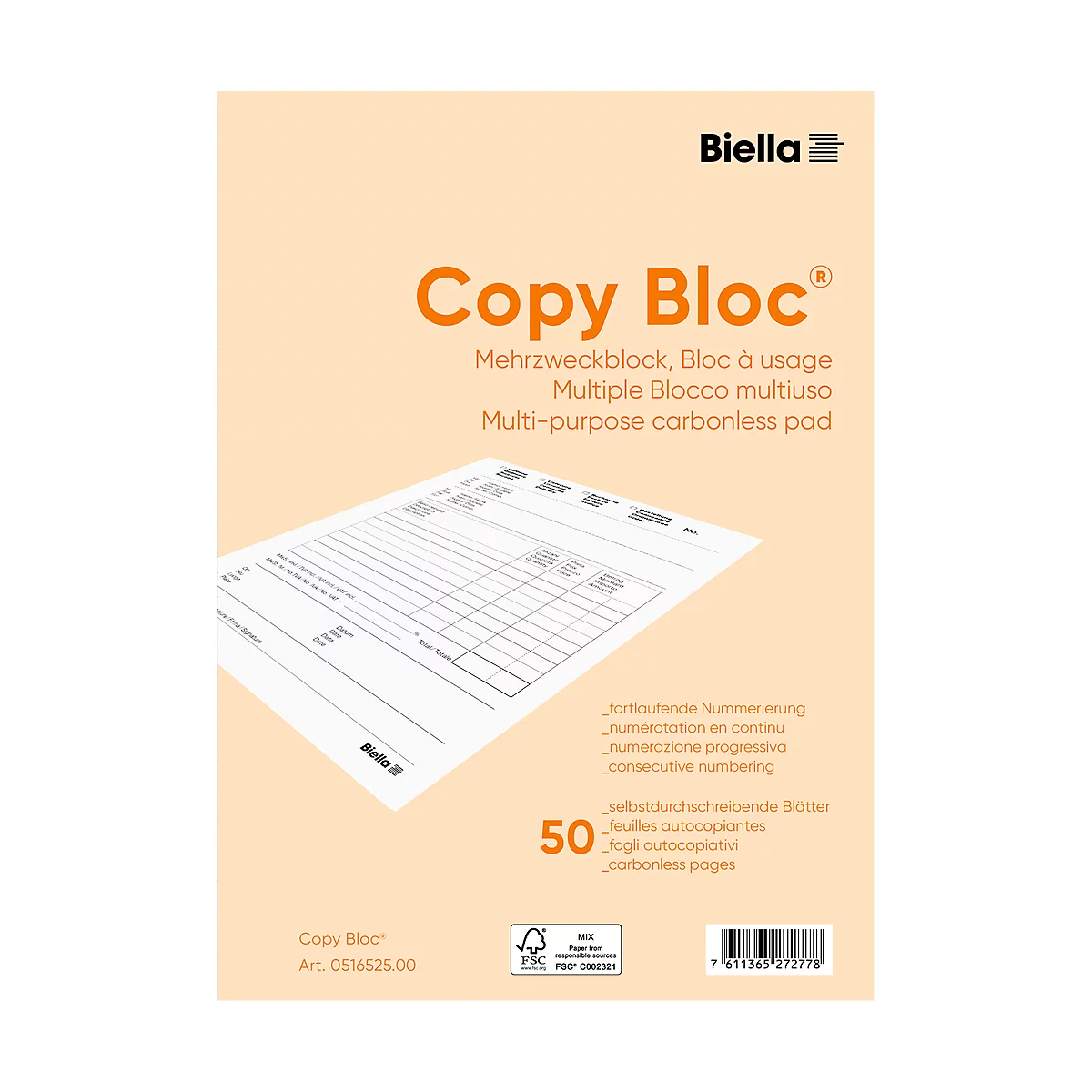 Biella bloc à duplicata Copy Bloc®, polyvalent, A5