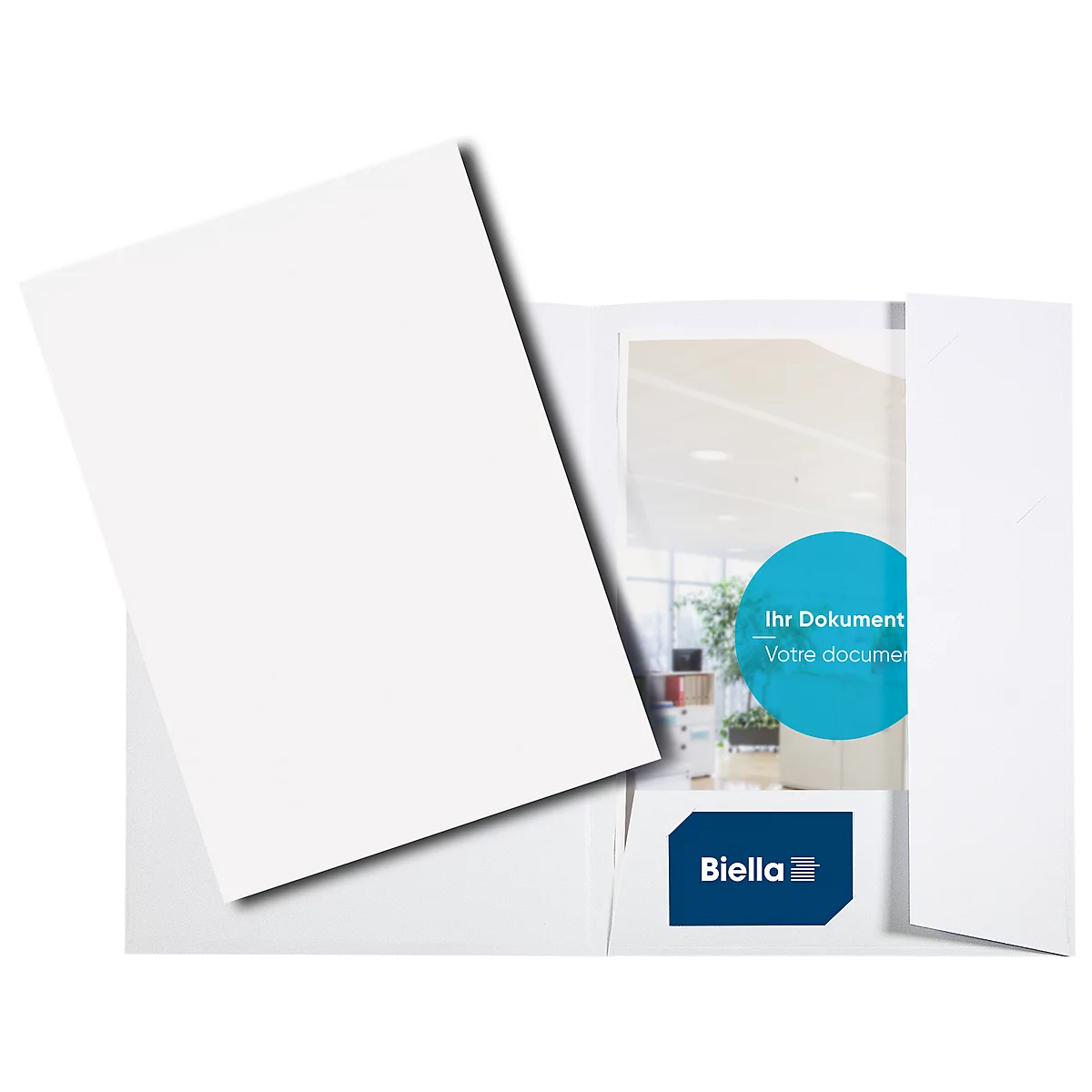 Biella dossier d'offre et de présentation Pearl A4, blanc