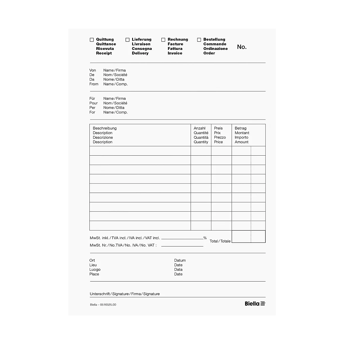 Biella Durchschreibeblock Copy Bloc®, A5 Mehrzweckblock