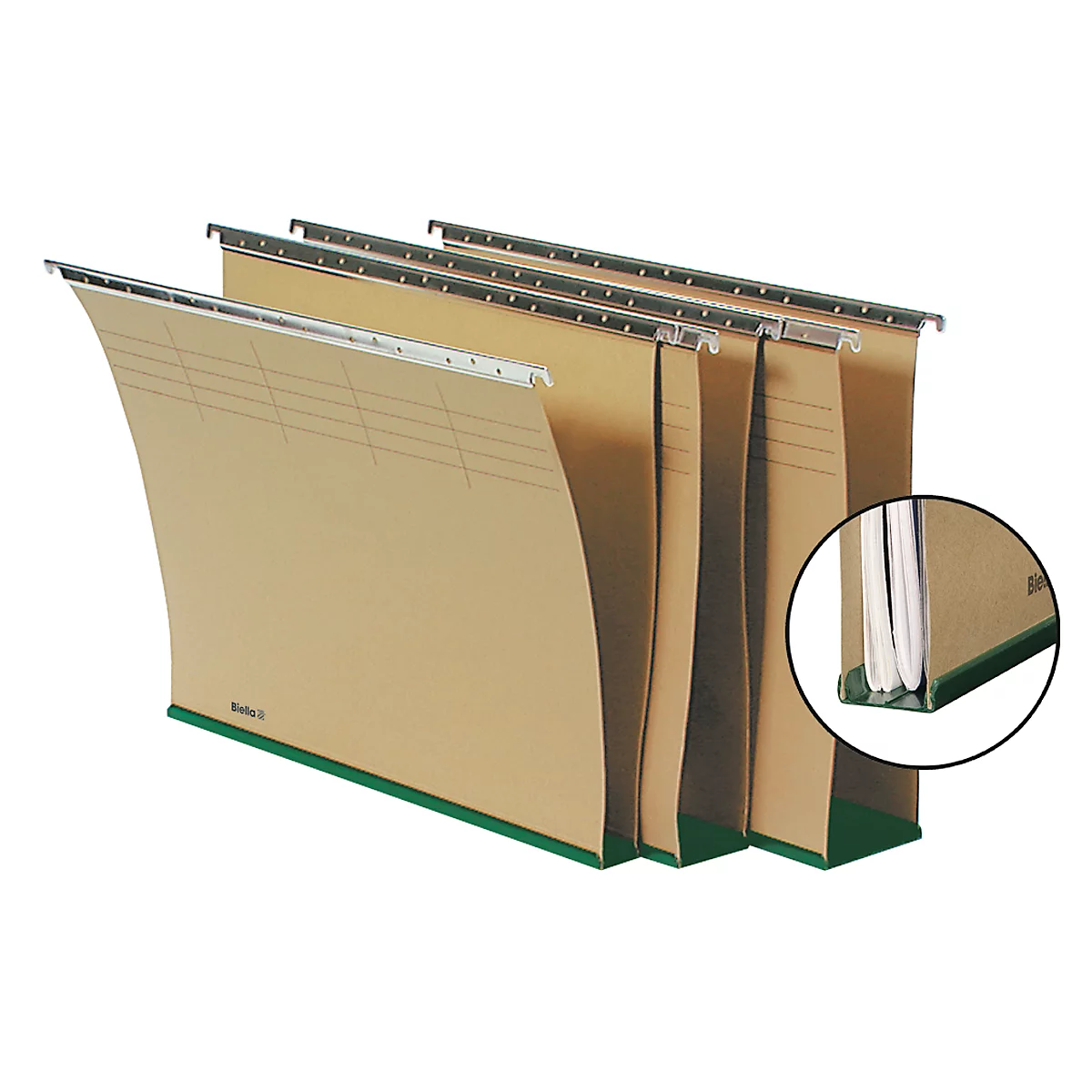 Biella Hängemappe Original, A4 25 cm mit breitem Boden 2 cm, 40 Stück