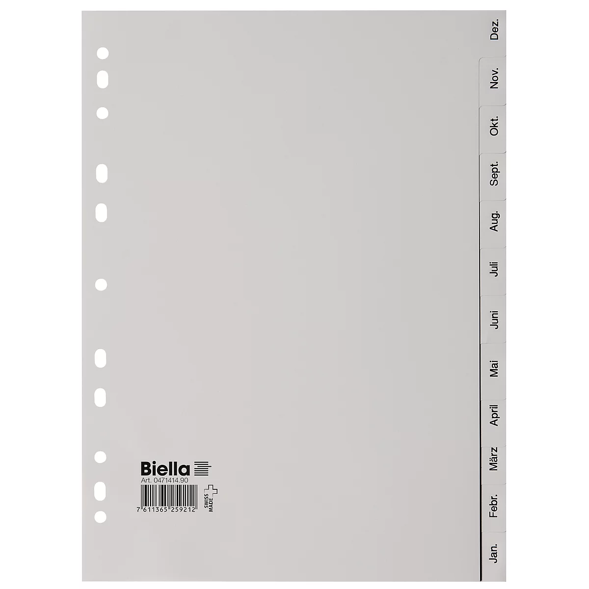 Biella Register PP grau A4, Dez.- Jan. deutsch