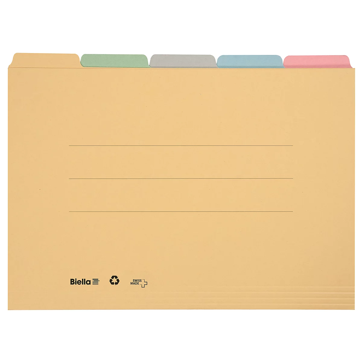 Biella Registermappe A4 Set à 5 Mappen farbig
