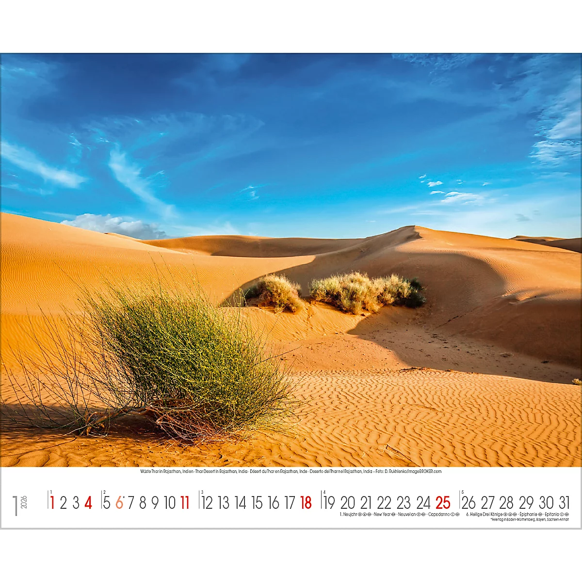 Bildkalender Korsch Naturwunder 2026, mit Natur-Fotomotiven, B 300 x H 420 mm, Papier