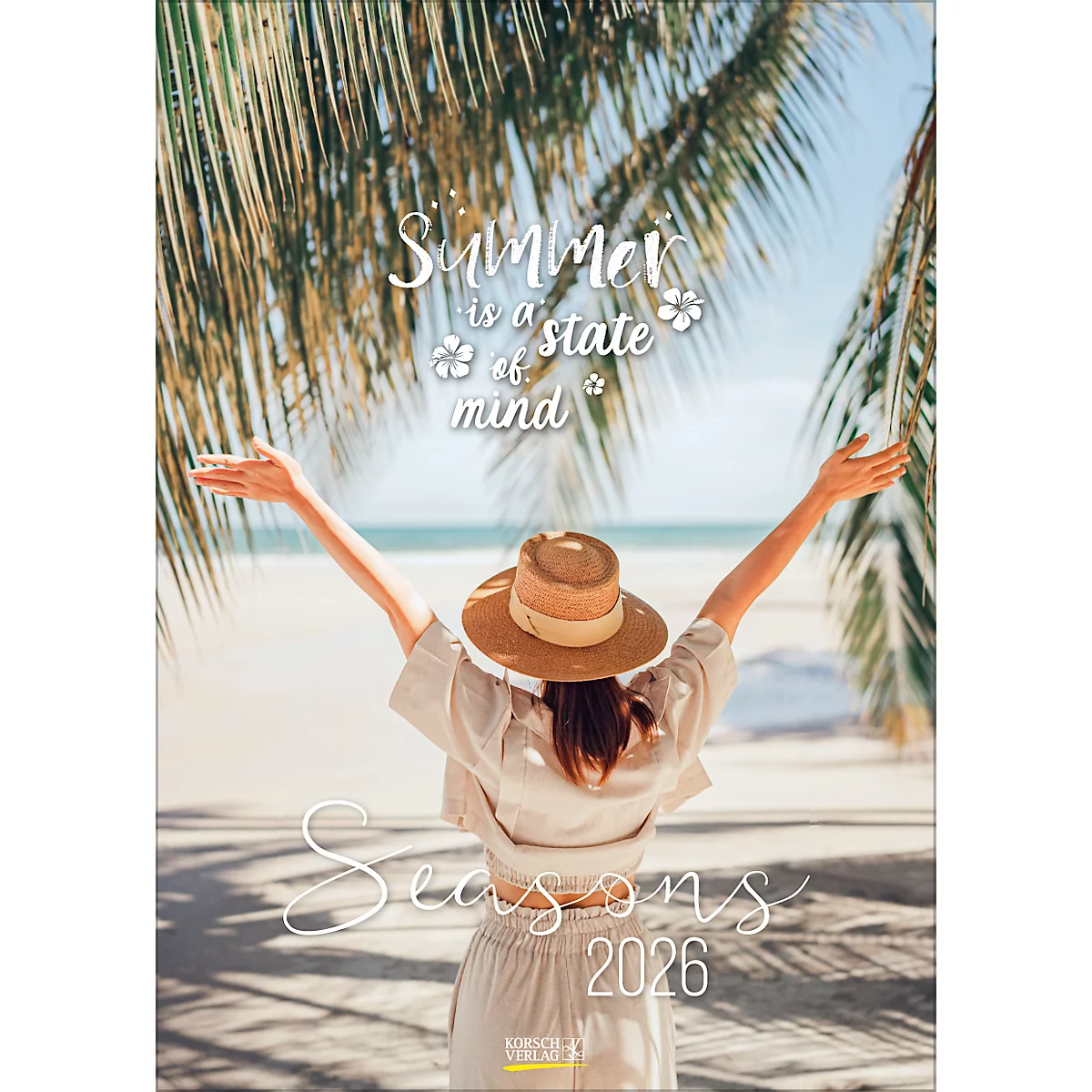 Bildkalender Korsch Seasons 2026, mit Fotomotiven, Illustrationen und Deko-Elementen, B 300 x H 420 mm, Papier