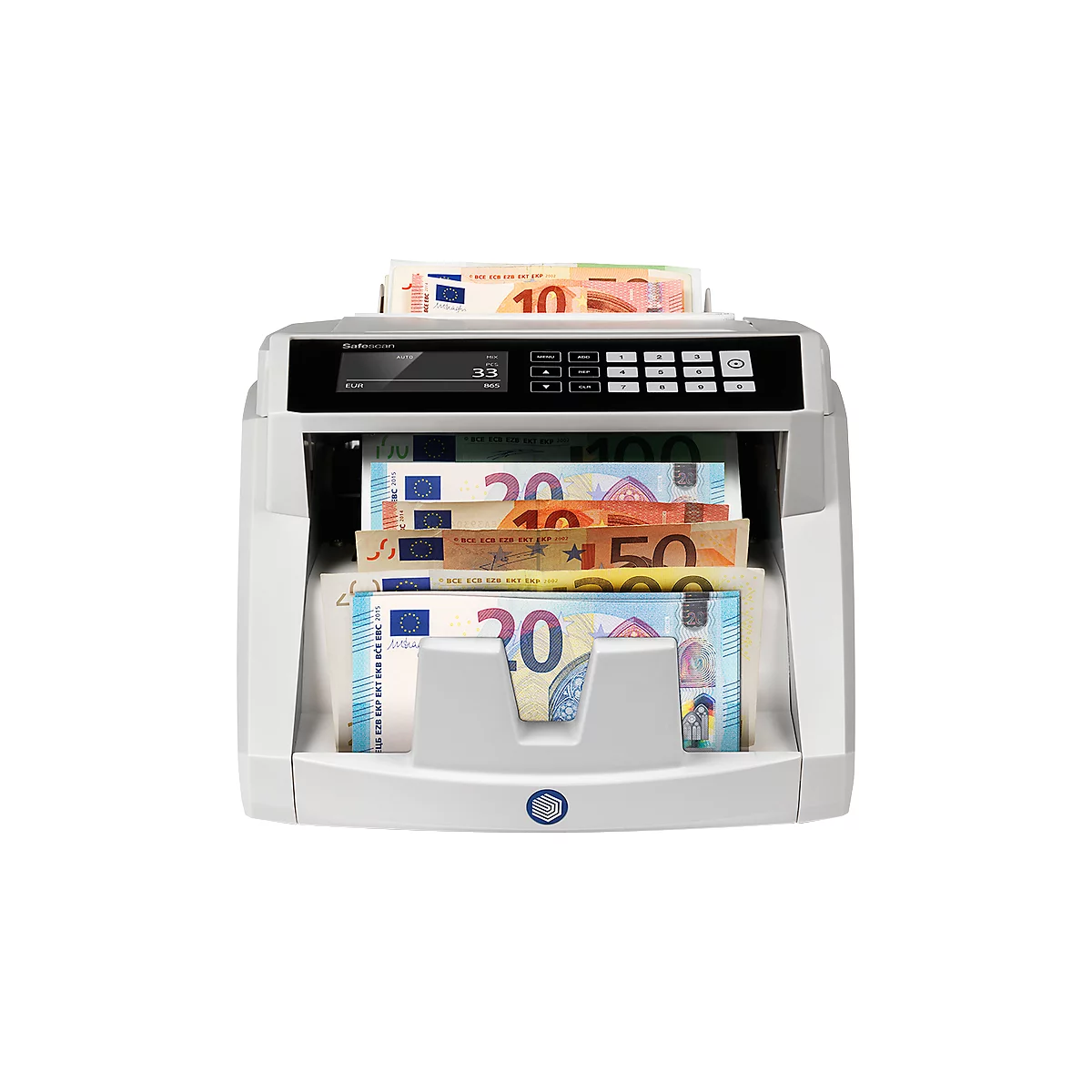 Biljettenteller en -tester Safescan 2465-S, volautomatische waarde- en stukstelling
